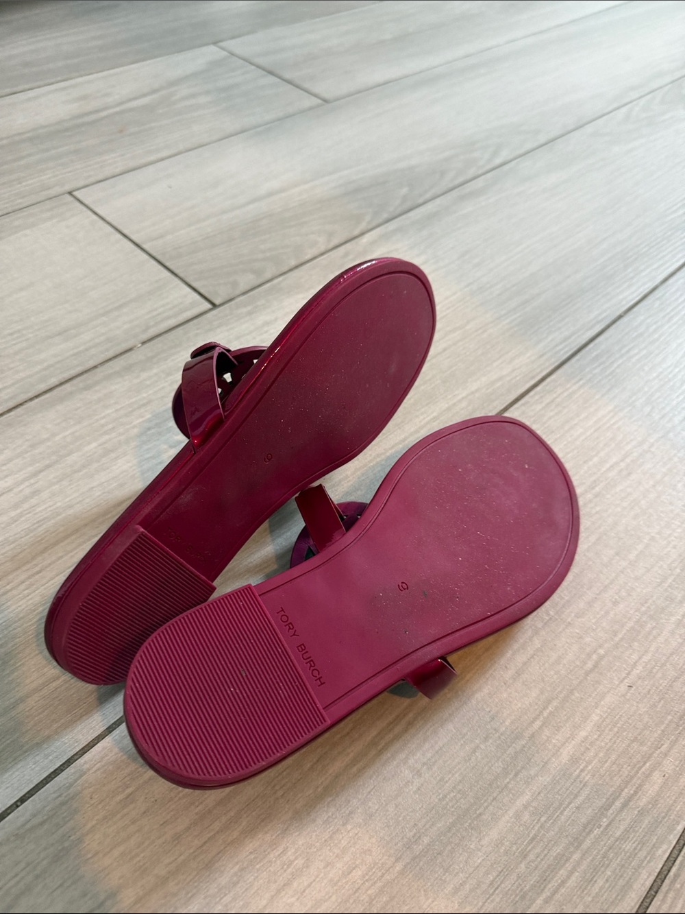 Tory Burch Miller Patent Leather Sandals - Hot Pink - Picture 5 of 5